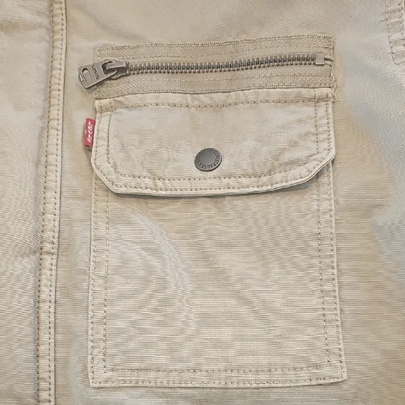 Levi's Beige Military Field Jacket - Picture 2 of 7